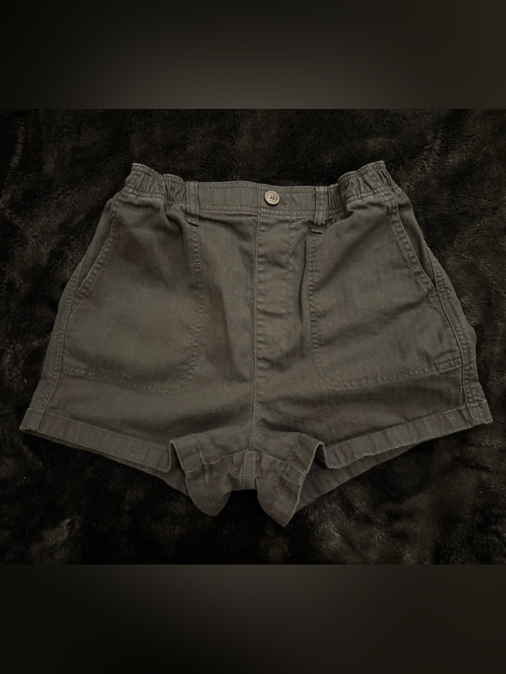 Madewell Black High-Rise Pull-On Casual Shorts